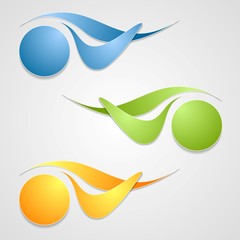 Abstract logo shapes template design