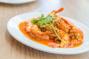 Fried shrimp garlic