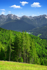 Beautiful mountain scenery, Bruneck, Italy Alps