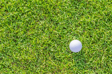 Golf ball on green grass