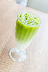 Iced green tea latte
