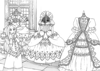 Coloring page -  fairy tale - illustration for the children