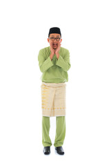 Fototapeta premium malay male shouting full body