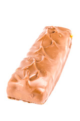 Chocolate bar isolated white background