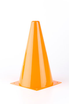 Traffic Cones Isolated White Background