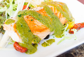 Grill salmon