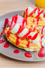 Strawberry banana pancake