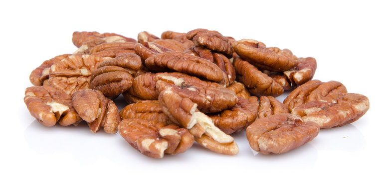 Heap of pecan nuts