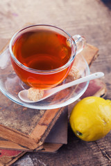 Cup of fresh herbal tea