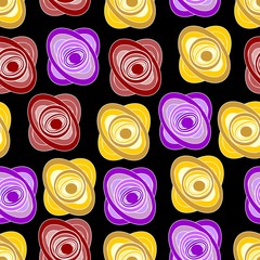 Seamless background with stylized roses