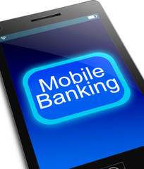 Mobile banking concept.