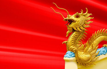 Chinese dragon statue sculpture