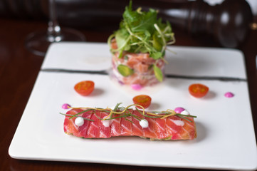 salmone affumicato e seviche