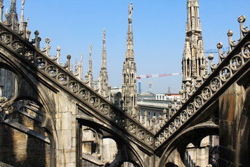 Fototapeta na wymiar Cathedral of Milan, Duomo di Milano, Italy