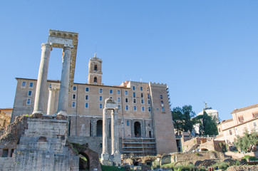 Tabularium and columns of the Temple of Saturn