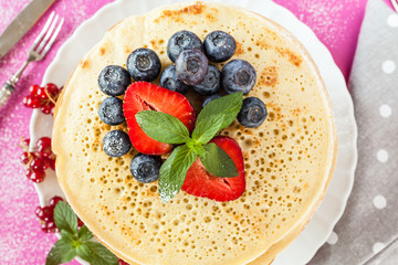 Pancakes Red Fruits