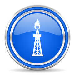 gas blue glossy web icon