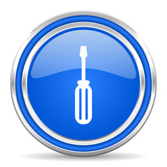 tool blue glossy web icon