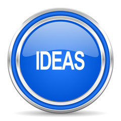 ideas blue glossy web icon