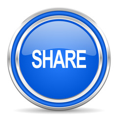 share blue glossy web icon