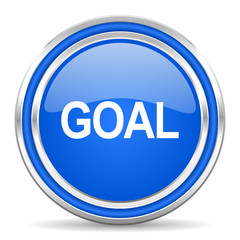 goal blue glossy web icon