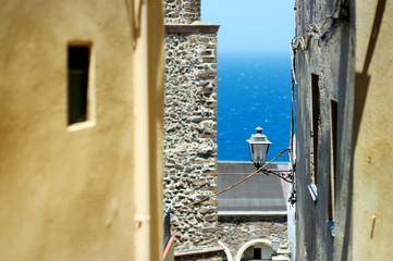 A lantern in a typical italian town