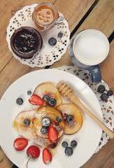 Pancakes and milk