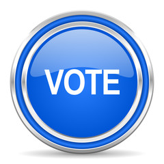 vote blue glossy web icon
