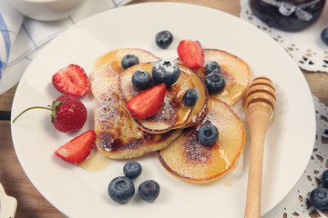 Pancakes with berries