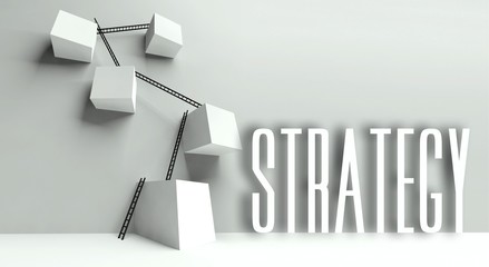 Business strategy metaphor conceptual illustration