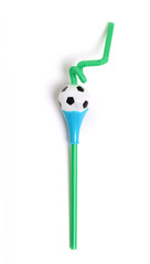 Drinking straw on a white background