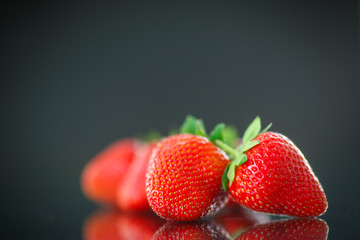 ripe red strawberries