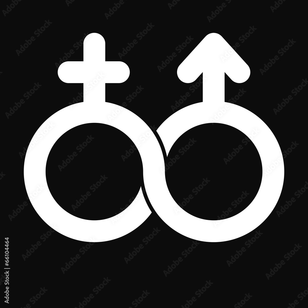 Canvas Prints male and female Limitless symbol, vector