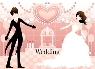 Illustration of wedding