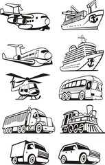 Fototapeta premium vehicles for the transport of passengers and cargo