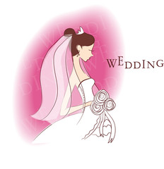 Illustration of wedding