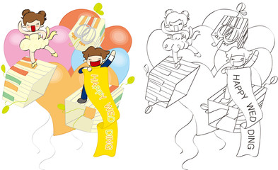 Illustration of wedding