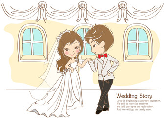 Illustration of wedding