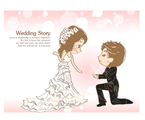 Illustration of wedding