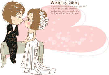 Illustration of wedding