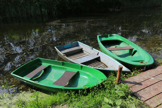 Boats on moorage
