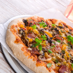 home-made pizza