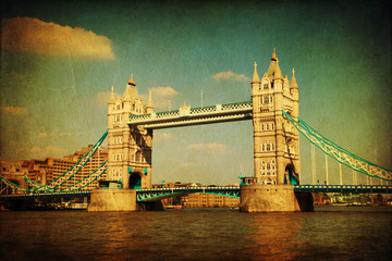 nostalgisch texturiertes Bild der Tower Bridge
