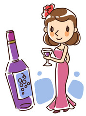 Illustration of wine Day