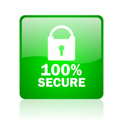 secure computer icon on white background