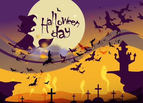 Illustration of Halloween day