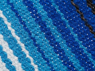Striped fabric - Mexican poncho, detail 1