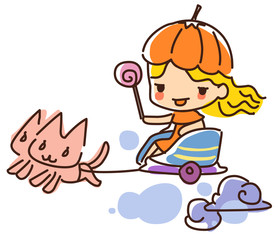 Illustration of Halloween day