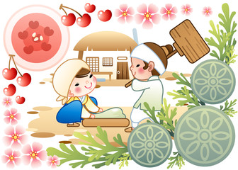 Illustration of Korean traditional holidays