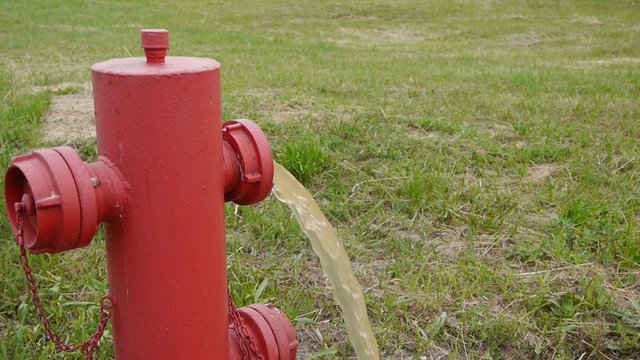 fire hydrant open